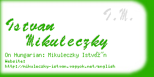 istvan mikuleczky business card